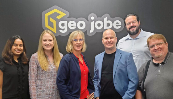 Representatives from AerialSphere at a recent visit to GEO Jobe's Office